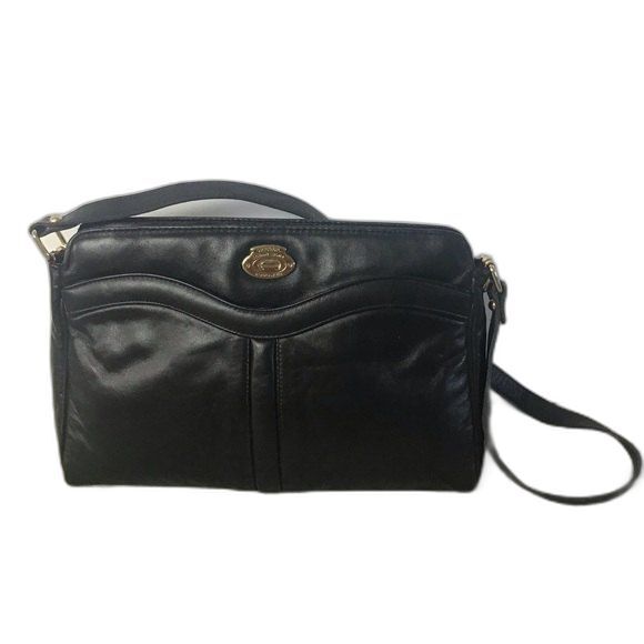 Vintage Designer Etienne Aigner Black Soft Leather Shoulder Handbag - Picture 3 of 8